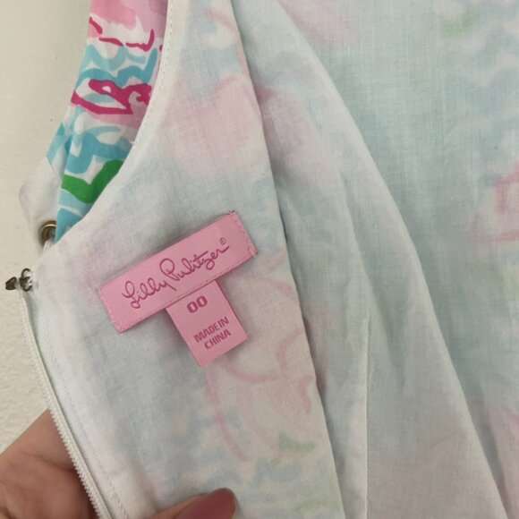 Lilly Pulitzer Delia Shift Dress in Lobstah Roll Spa Blue Size 00 - Picture 3 of 7